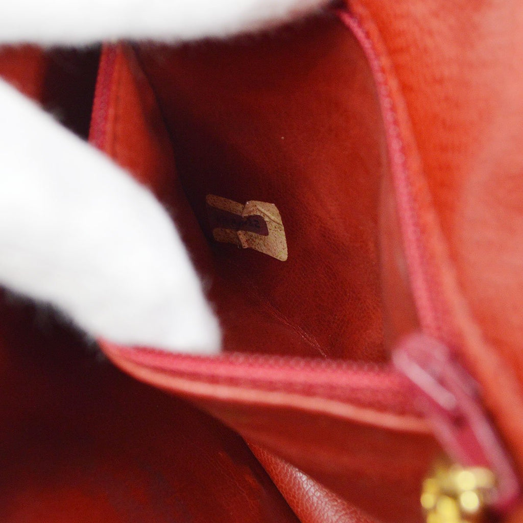 CHANEL 1989-1991 Red Caviar Round Belt Bag #80