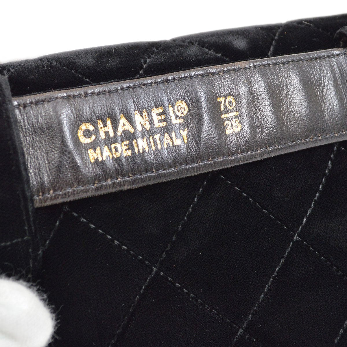 CHANEL 1994-1996 Black Velvet Belt Bag #70