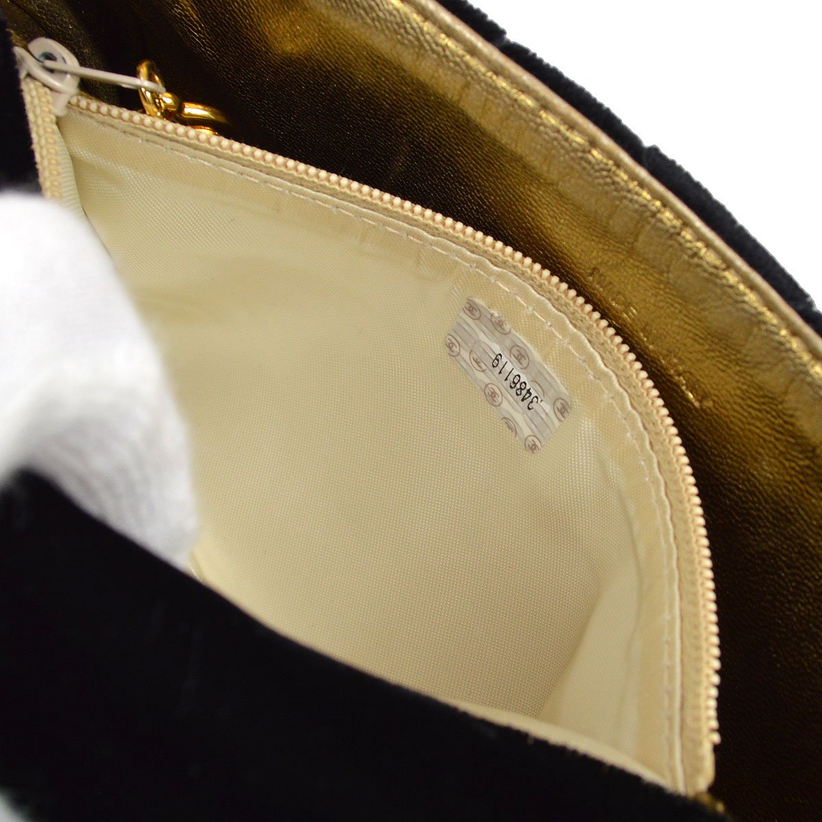 CHANEL 1994-1996 Black Velvet Belt Bag #70
