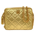 CHANEL 1996-1997 Gold Lambskin Camera Bag Mini