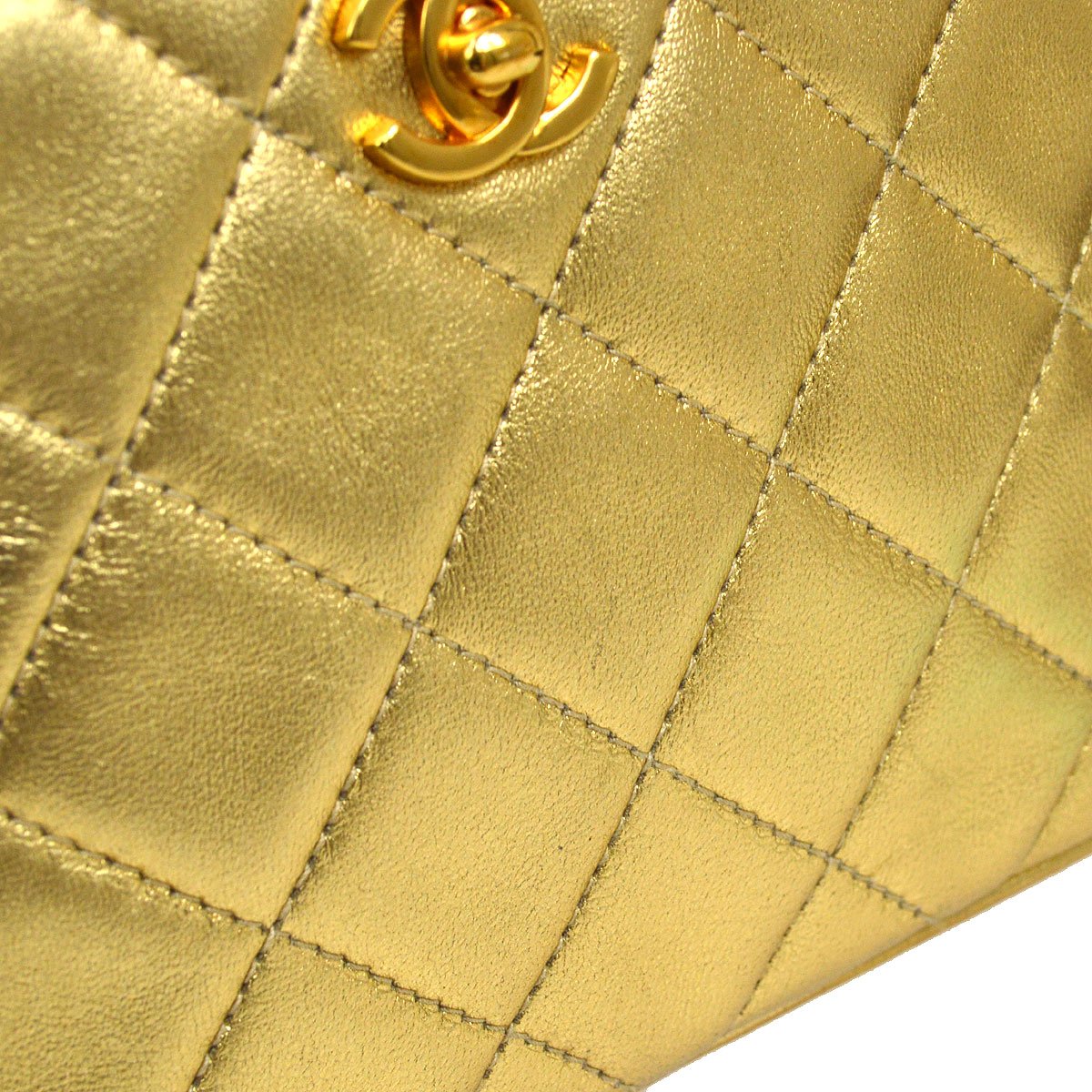 CHANEL 1996-1997 Gold Lambskin Camera Bag Mini