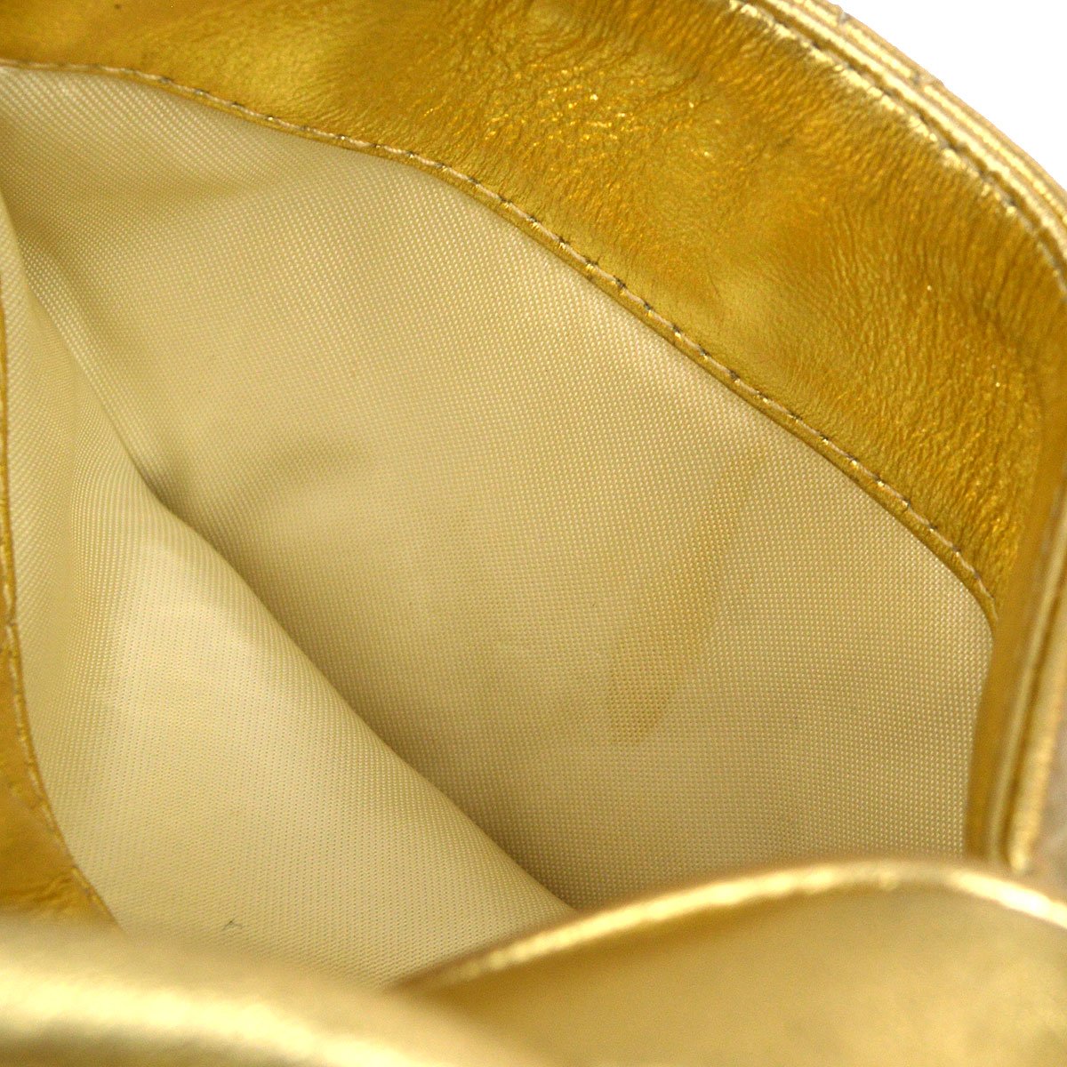 CHANEL 1996-1997 Gold Lambskin Camera Bag Mini