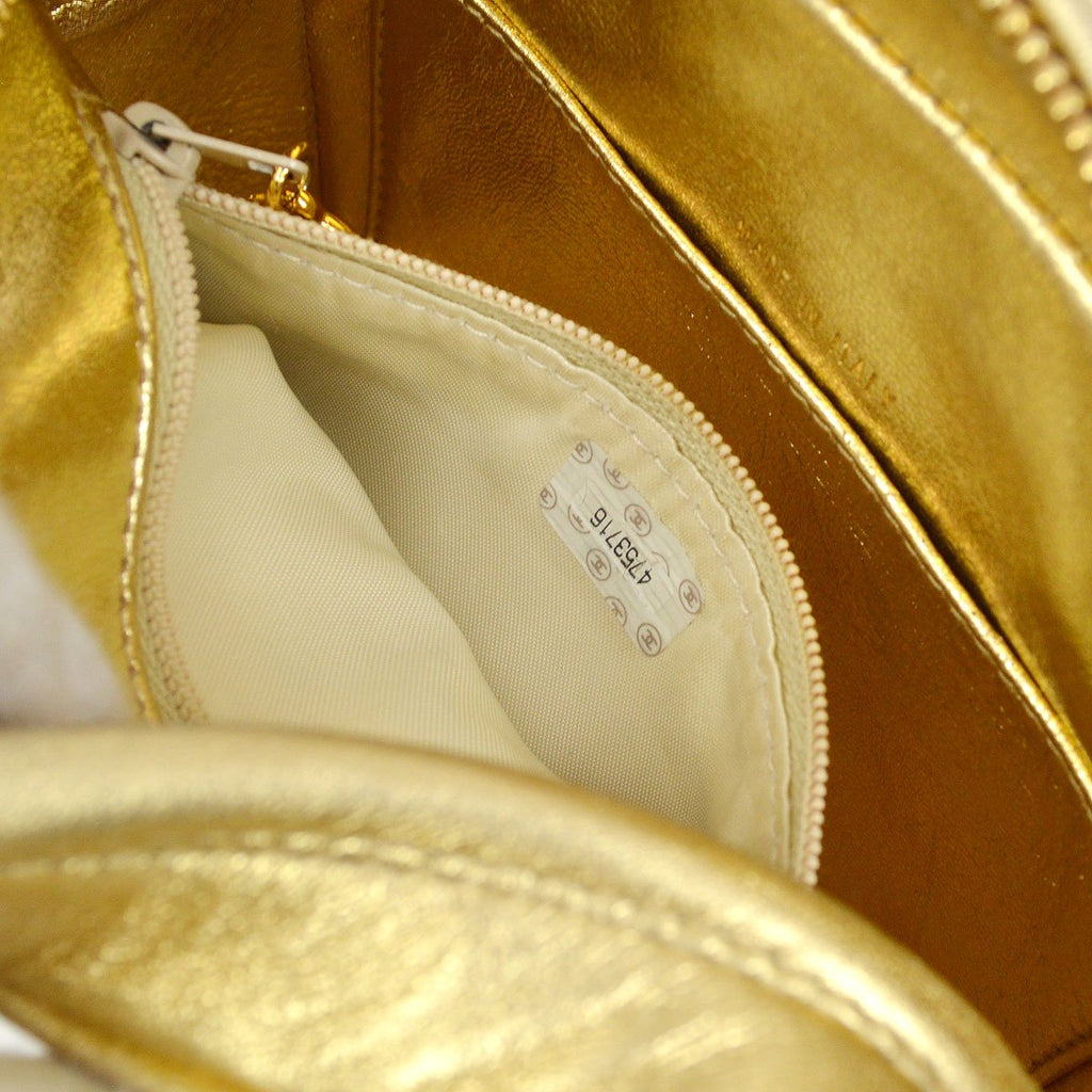 CHANEL 1996-1997 Gold Lambskin Camera Bag Mini