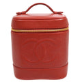 Chanel 1996-1997 Timeless Vanity Handbag Red Caviar