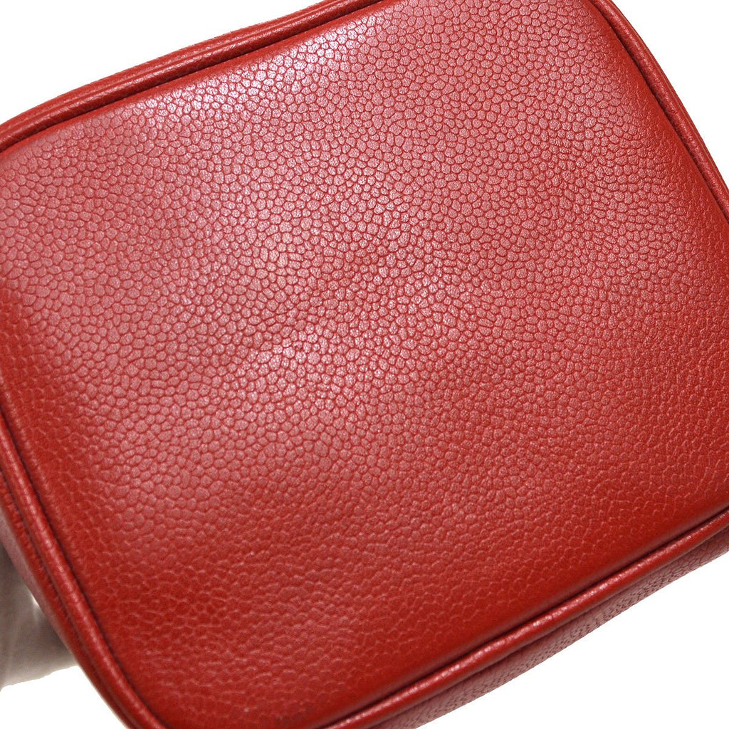 Chanel 1996-1997 Timeless Vanity Handbag Red Caviar