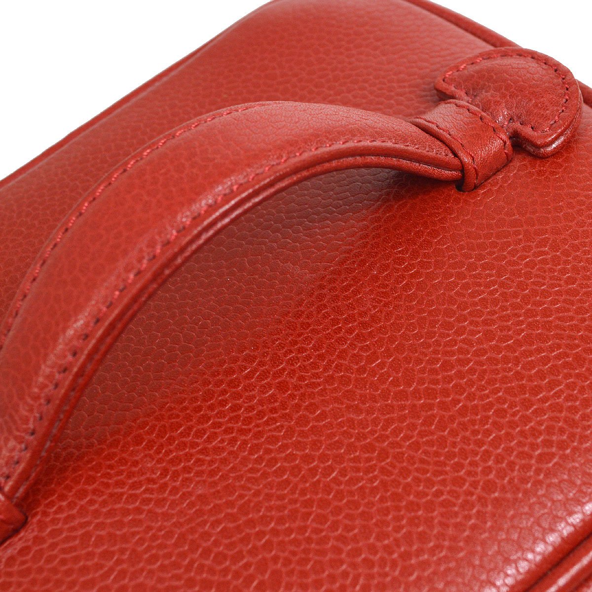 Chanel 1996-1997 Timeless Vanity Handbag Red Caviar