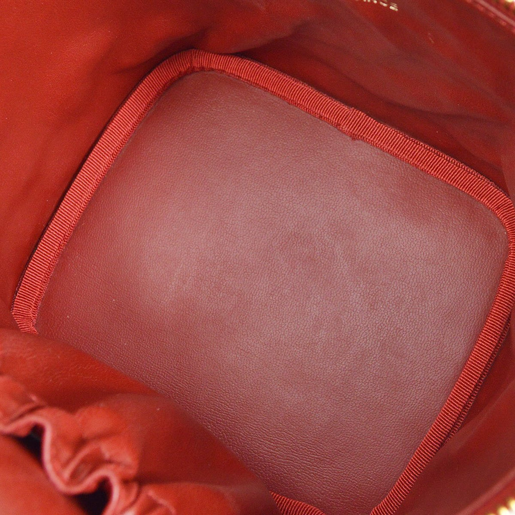 Chanel 1996-1997 Timeless Vanity Handbag Red Caviar