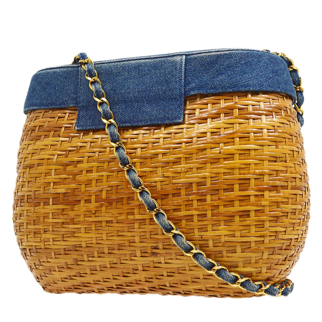 CHANEL 1997-1999 Wicker Basket Bag 20