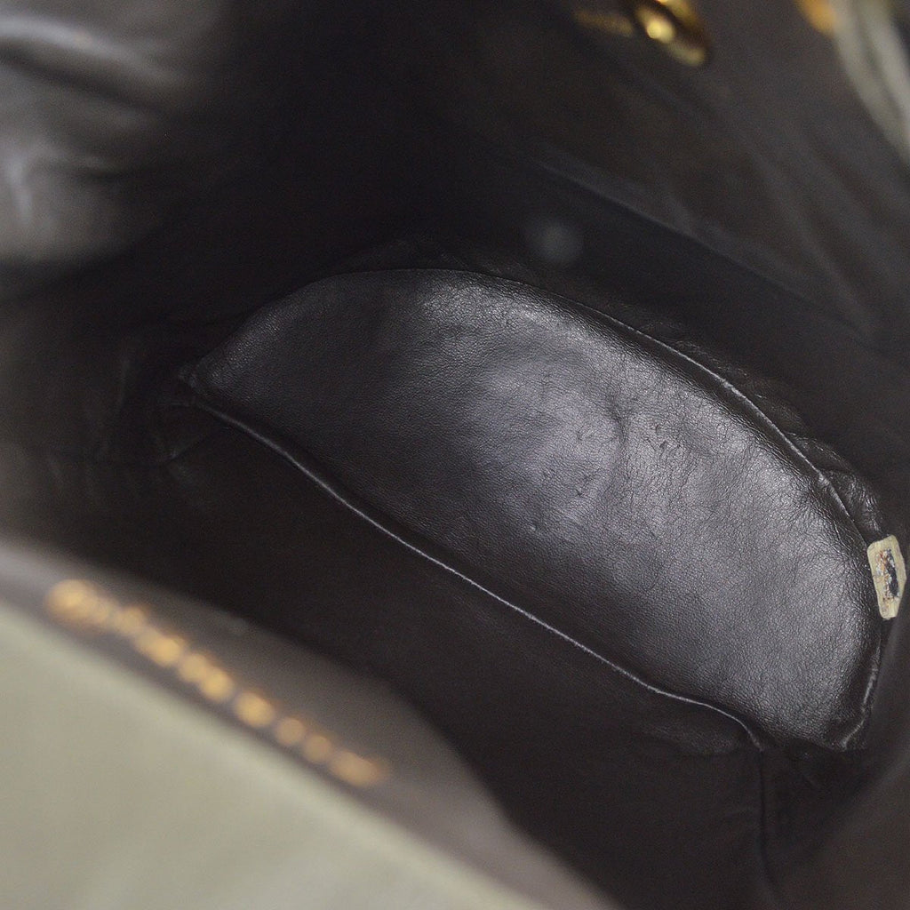 CHANEL 1990s DUMA Backpack Medium Khaki Lambskin