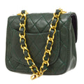 CHANEL 1990s Green Lambskin Belt Bag Micro
