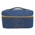 CHANEL 1996-1997 Timeless Vanity Handbag Denim