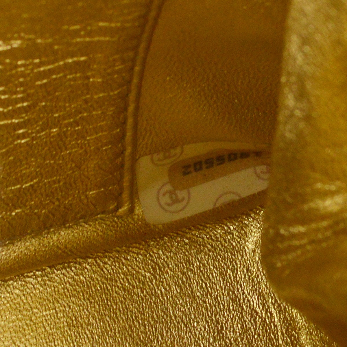 CHANEL 1989-1991 Gold Lambskin Chain Shoulder Bag