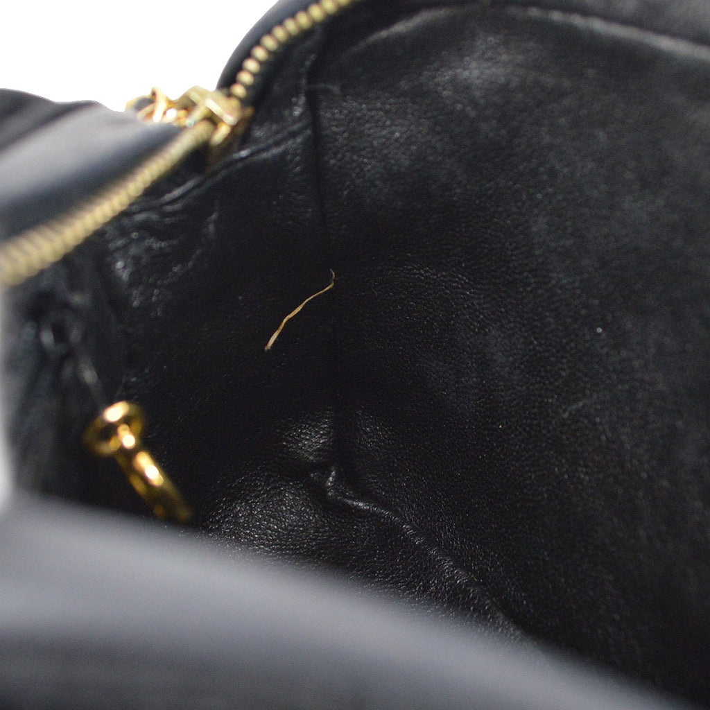 CHANEL 1991-1994 Black Velvet Camera Bag Mini