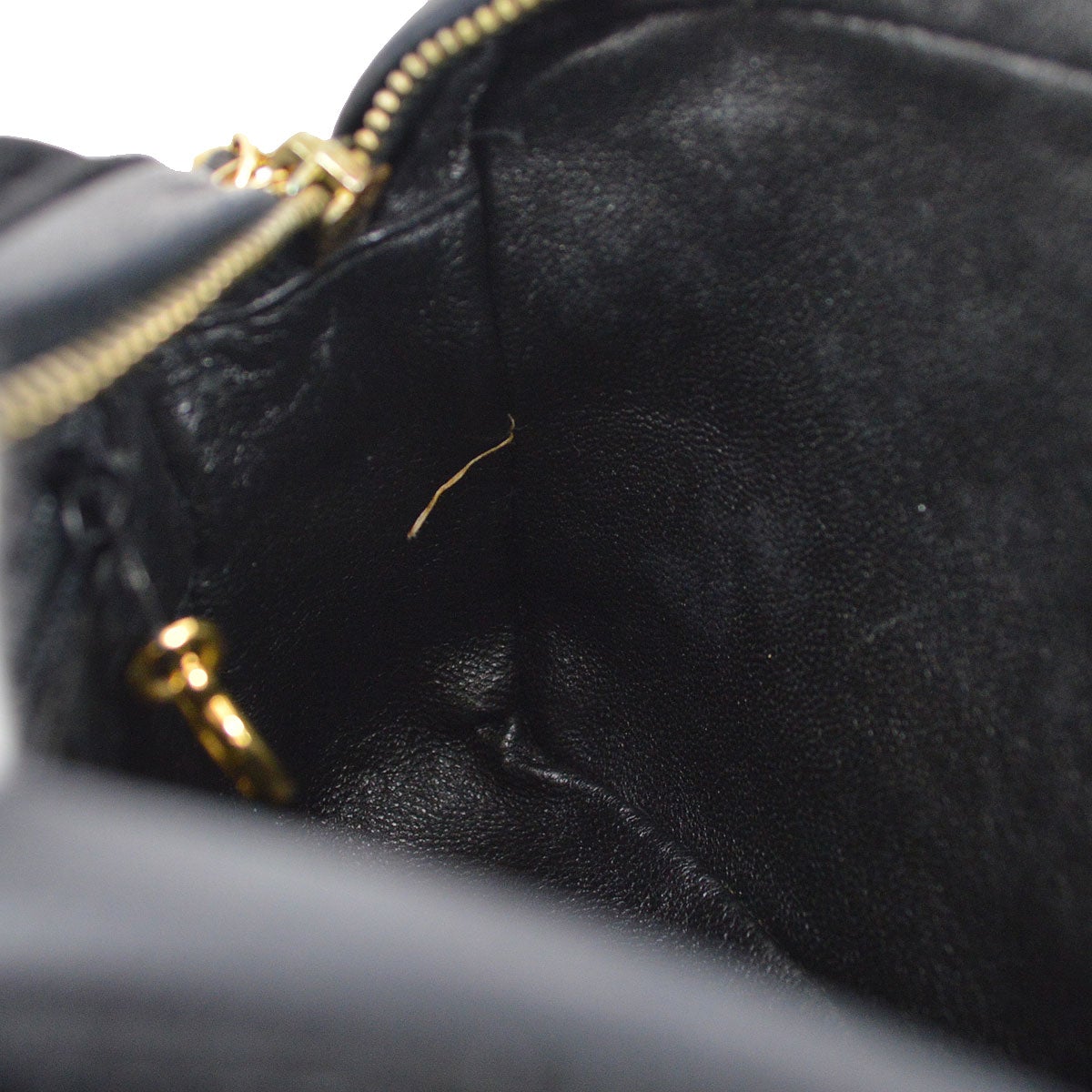 CHANEL 1991-1994 Black Velvet Camera Bag Mini