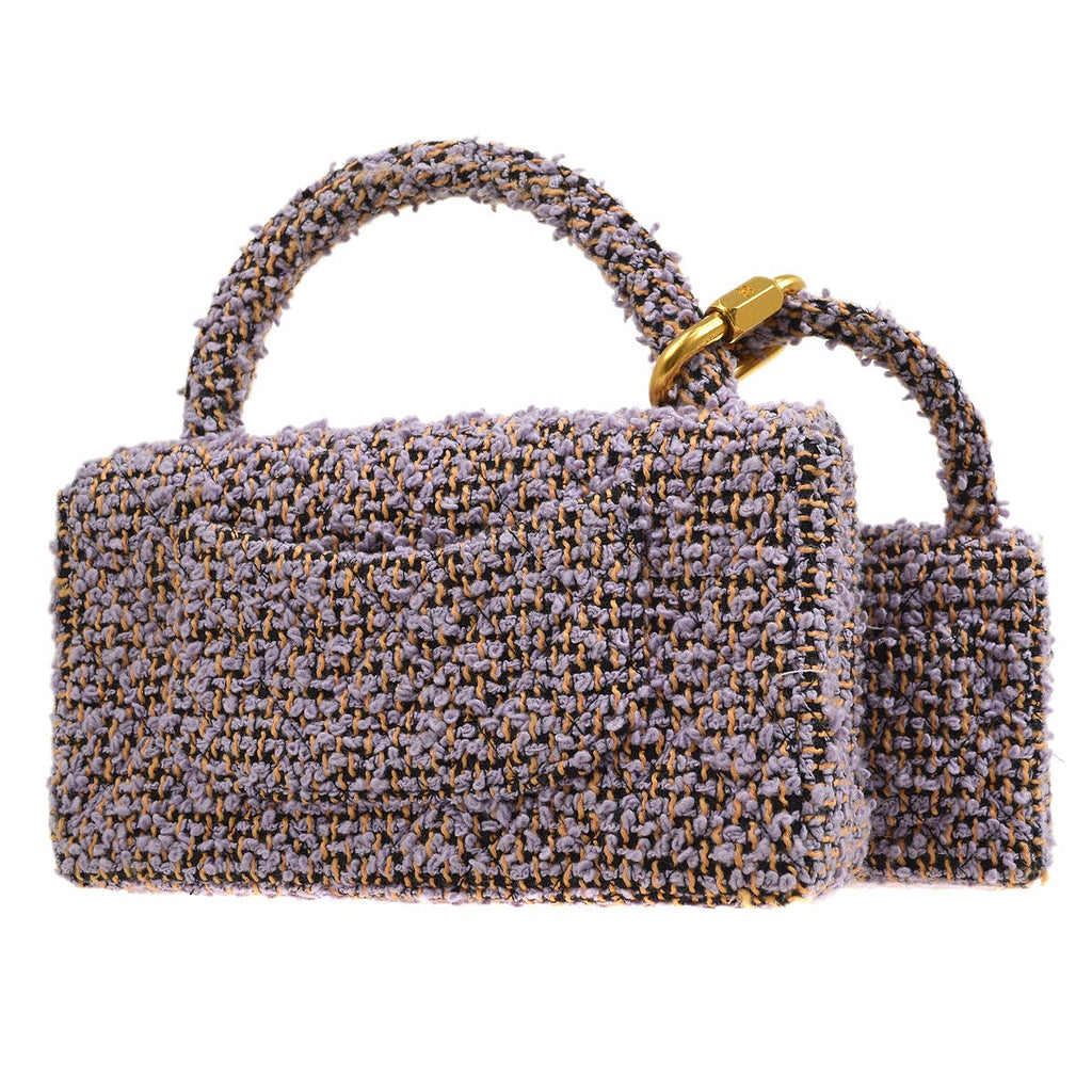 CHANEL * 1994 Tweed Top Handle Bag Set