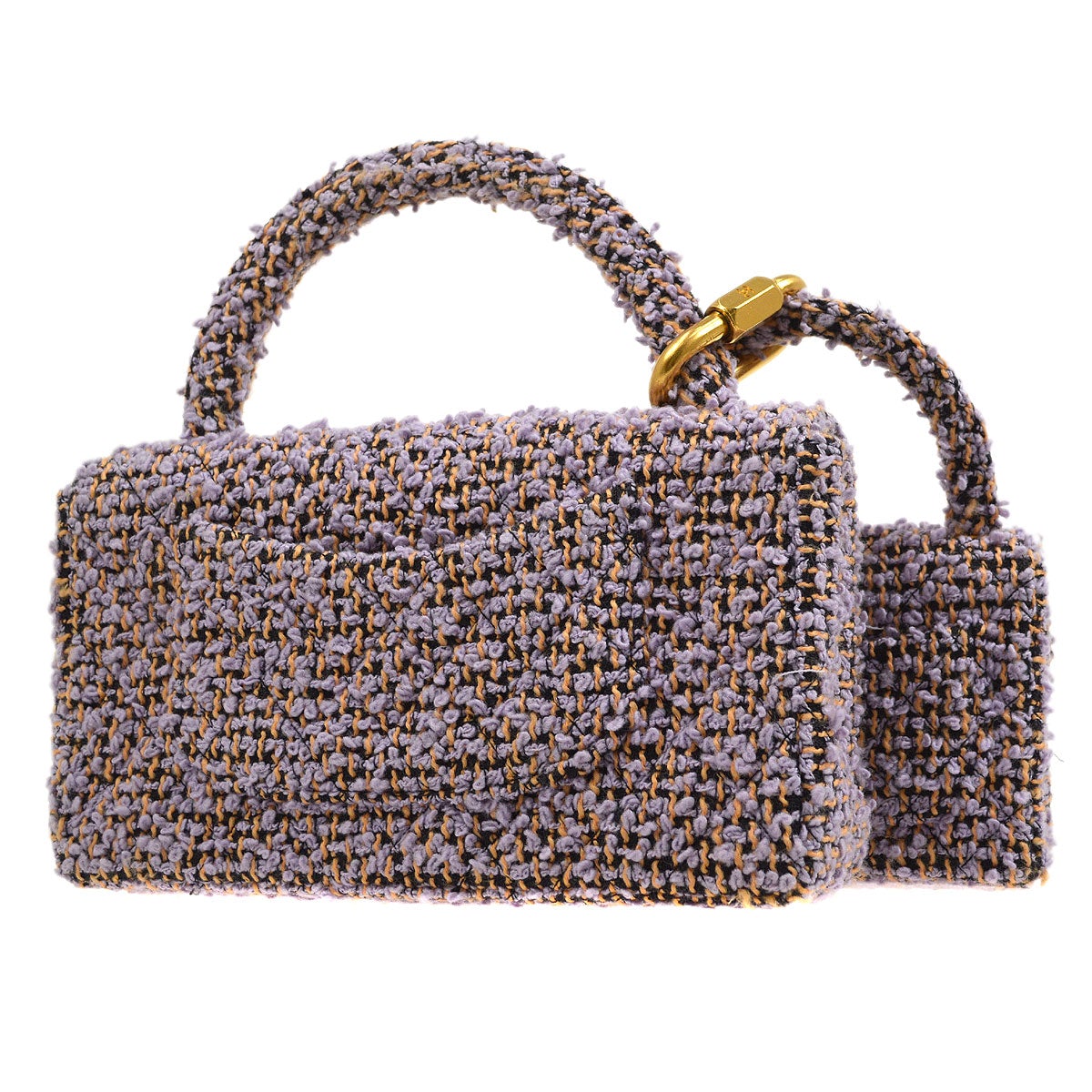 CHANEL * 1994 Tweed Top Handle Bag Set
