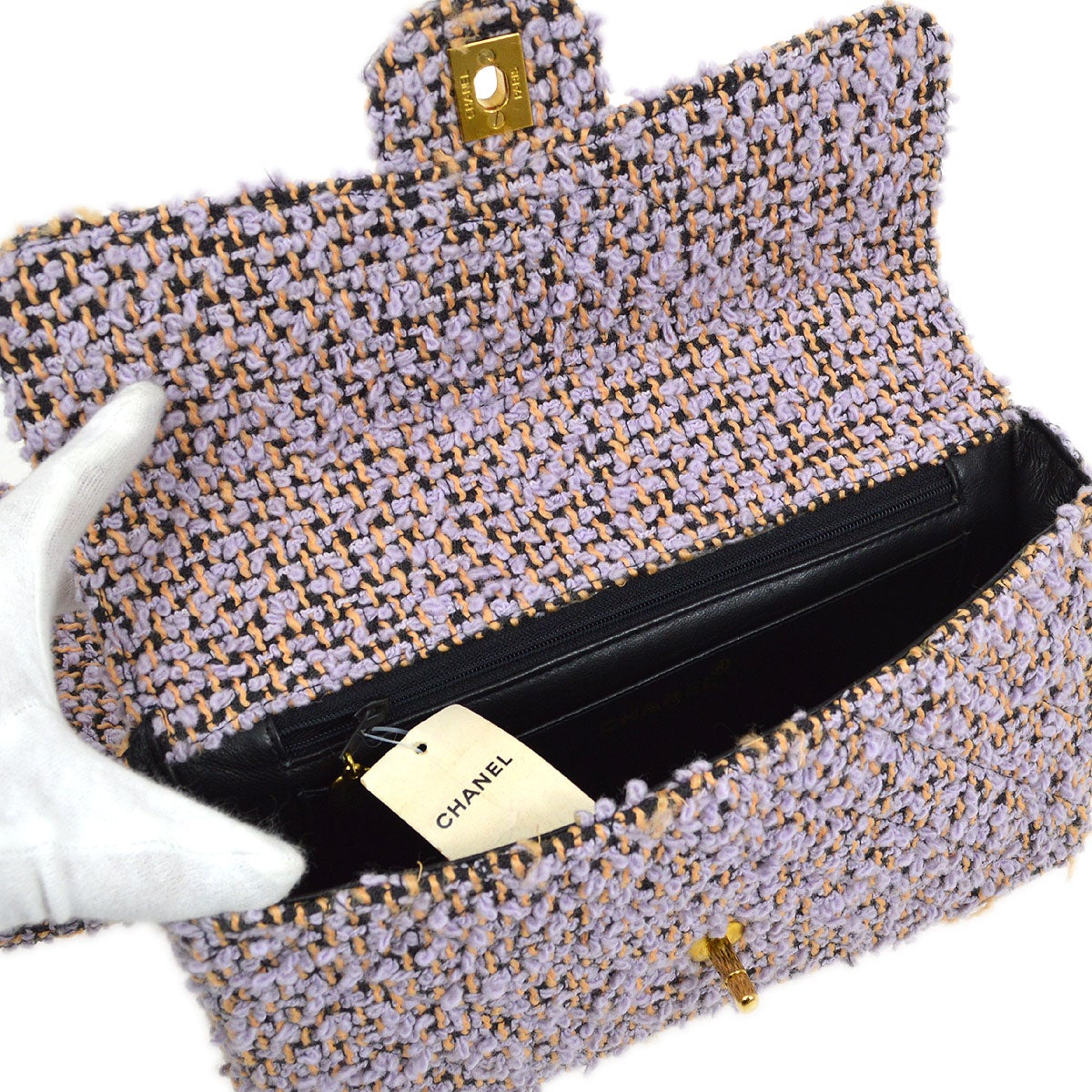 CHANEL * 1994 Tweed Top Handle Bag Set
