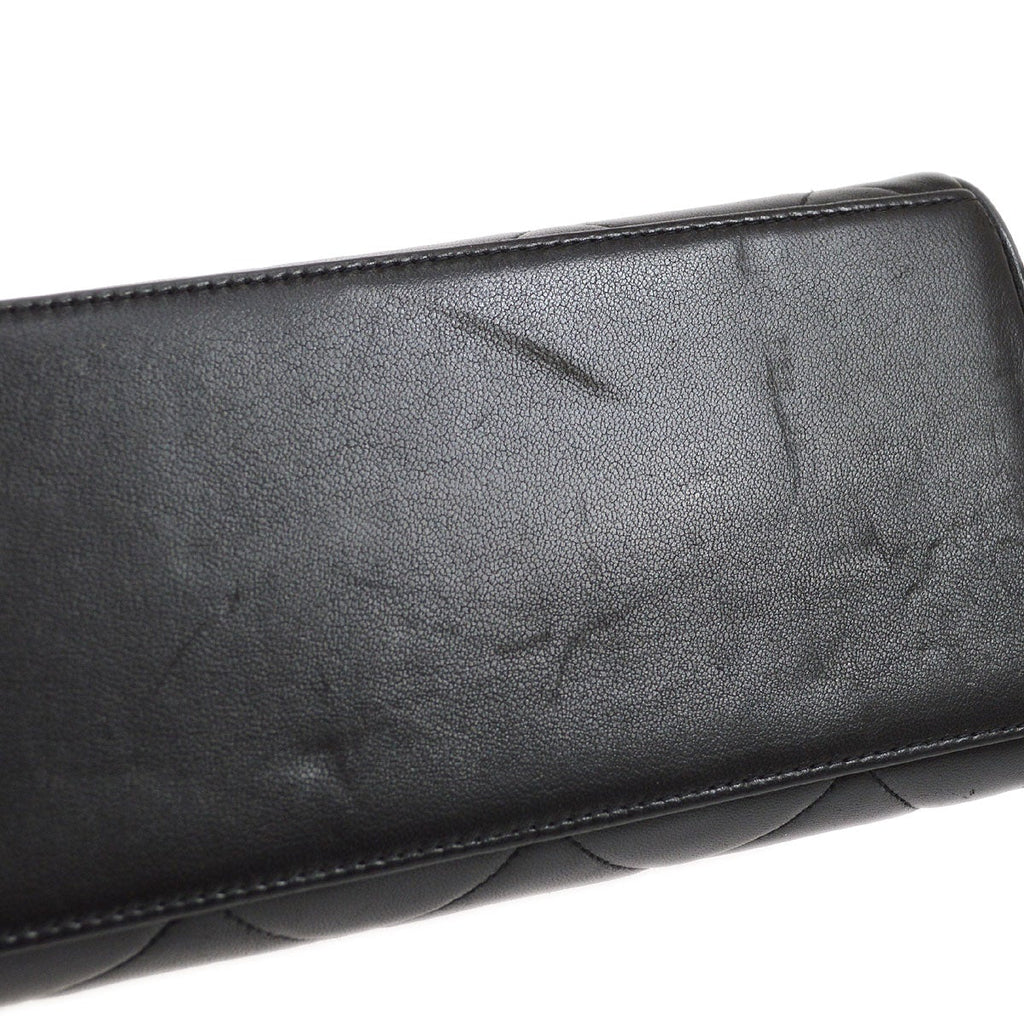 CHANEL 1994-1996 Chain Hand Bag Black Lambskin