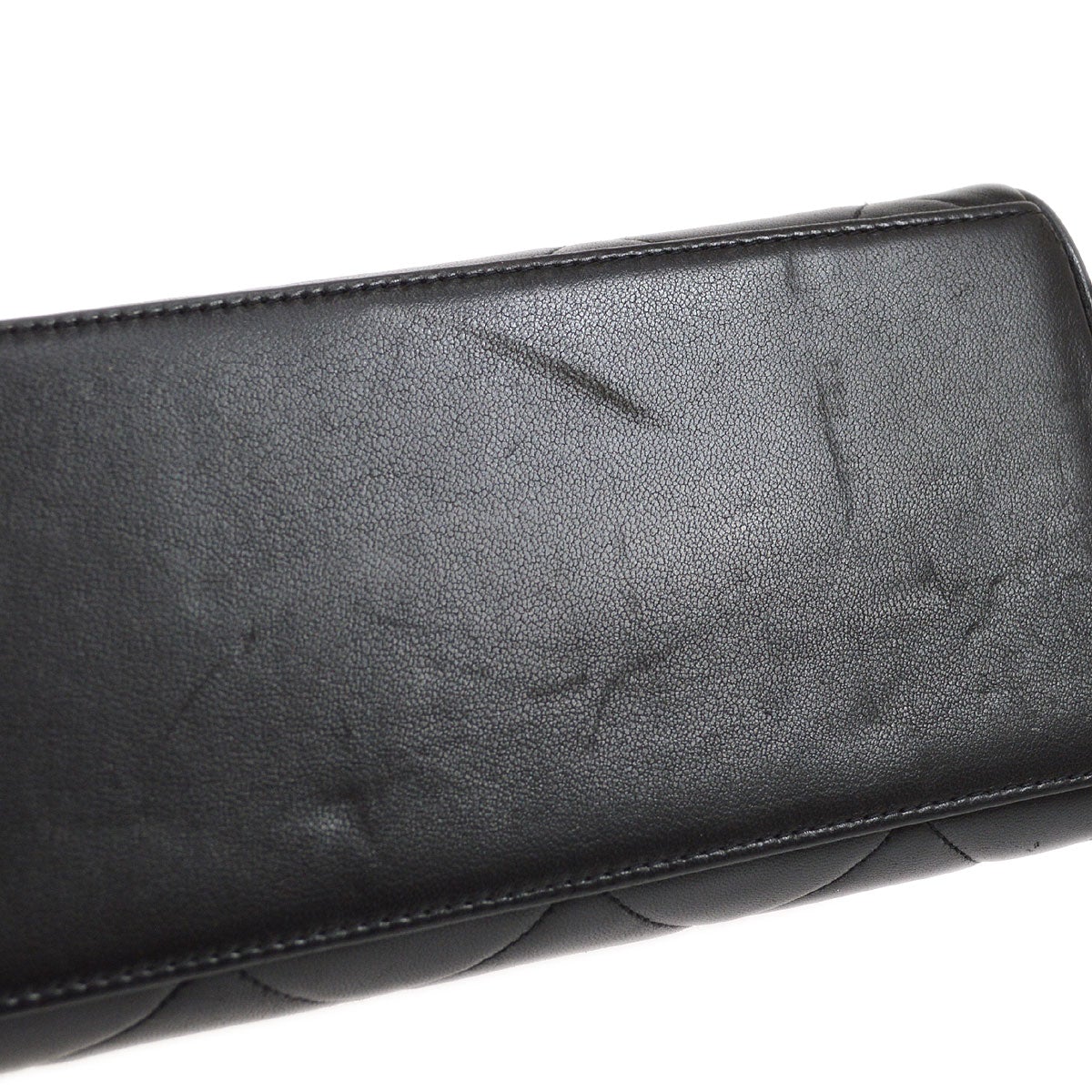 CHANEL 1994-1996 Chain Hand Bag Black Lambskin