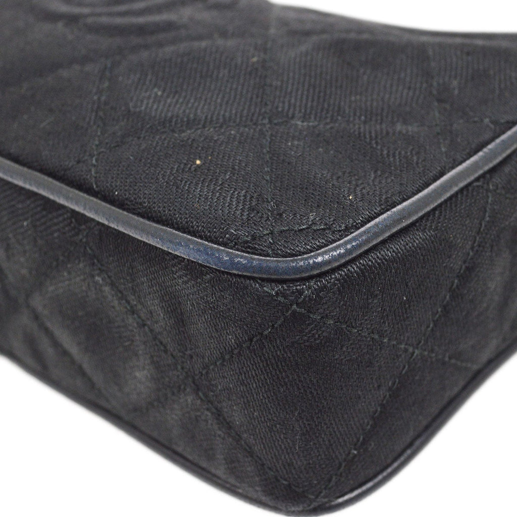 CHANEL 1991-1994 Black Canvas Camera Bag Mini