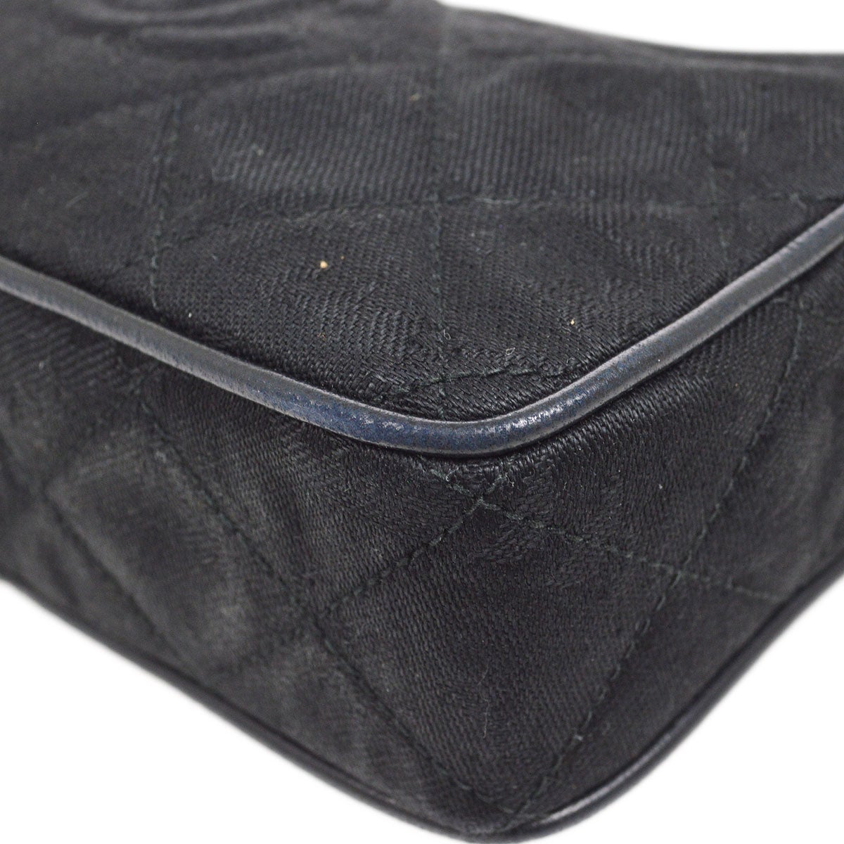 CHANEL 1991-1994 Black Canvas Camera Bag Mini