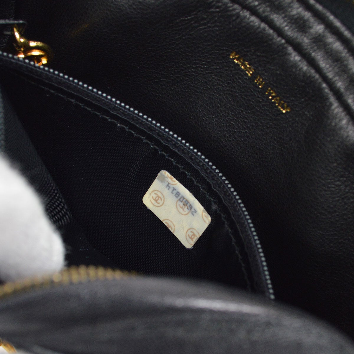 CHANEL 1991-1994 Black Canvas Camera Bag Mini