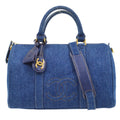 CHANEL 1996-1997 Indigo Denim 2way Boston 36