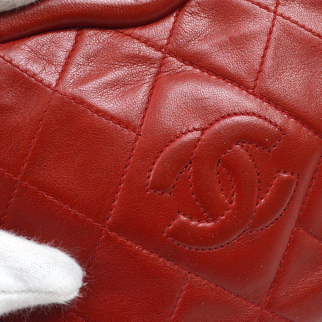CHANEL 1989-1991 Red Lambskin Belt Bag