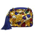CHANEL 1986-1989 Bijoux Printed Camera Bag Mini Satin