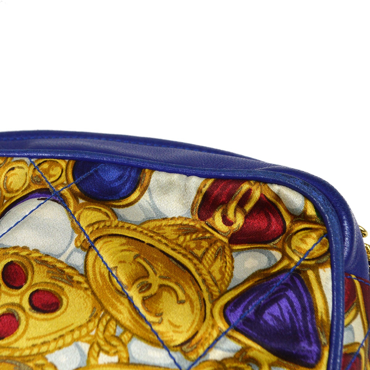 CHANEL 1986-1989 Bijoux Printed Camera Bag Mini Satin