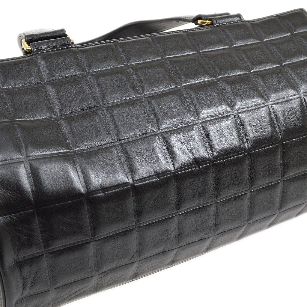 CHANEL 2001-2003 Black Lambskin Choco Bar Handbag