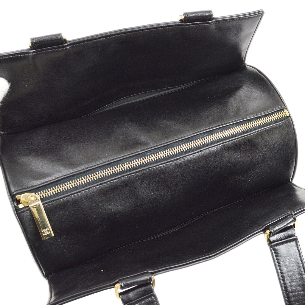 CHANEL 2001-2003 Black Lambskin Choco Bar Handbag