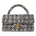 CHANEL * 1994 Tweed Sequins Top Handle Bag