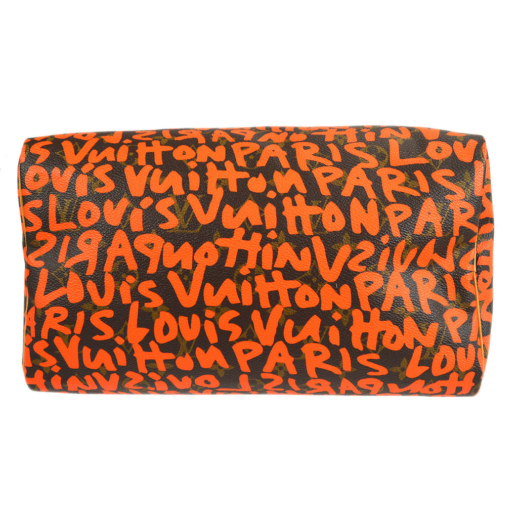 LOUIS VUITTON SPEEDY 30 ORANGE MONOGRAM GRAFFITI HANDBAG