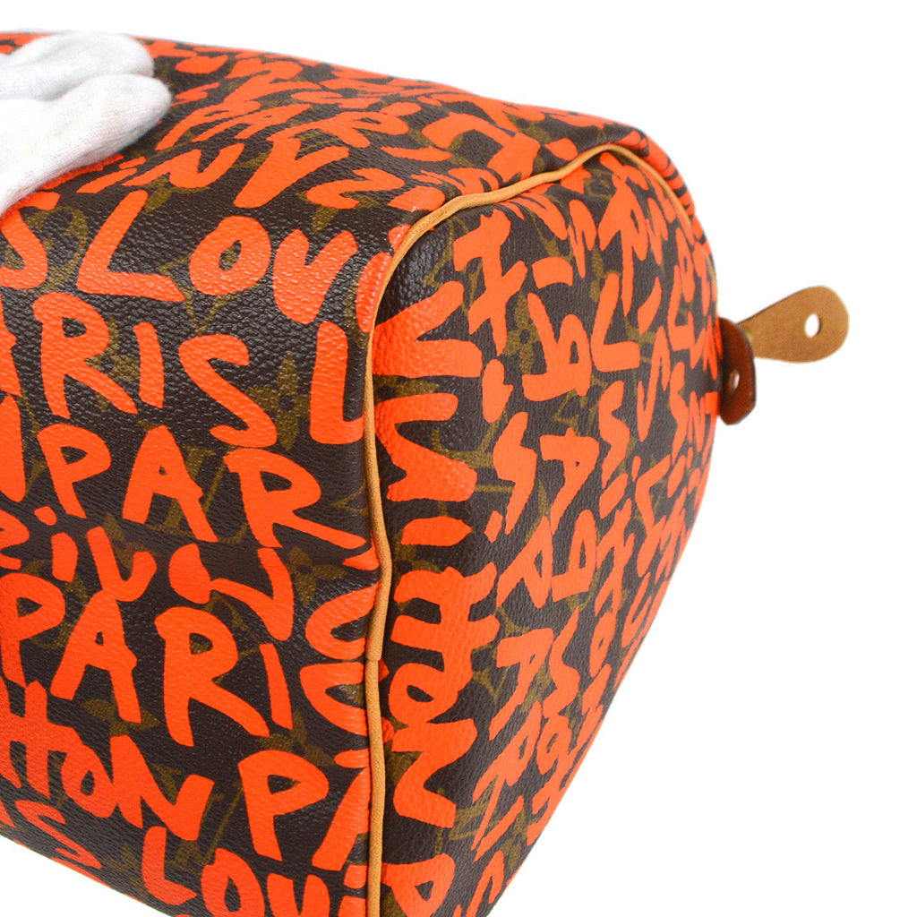LOUIS VUITTON SPEEDY 30 ORANGE MONOGRAM GRAFFITI HANDBAG