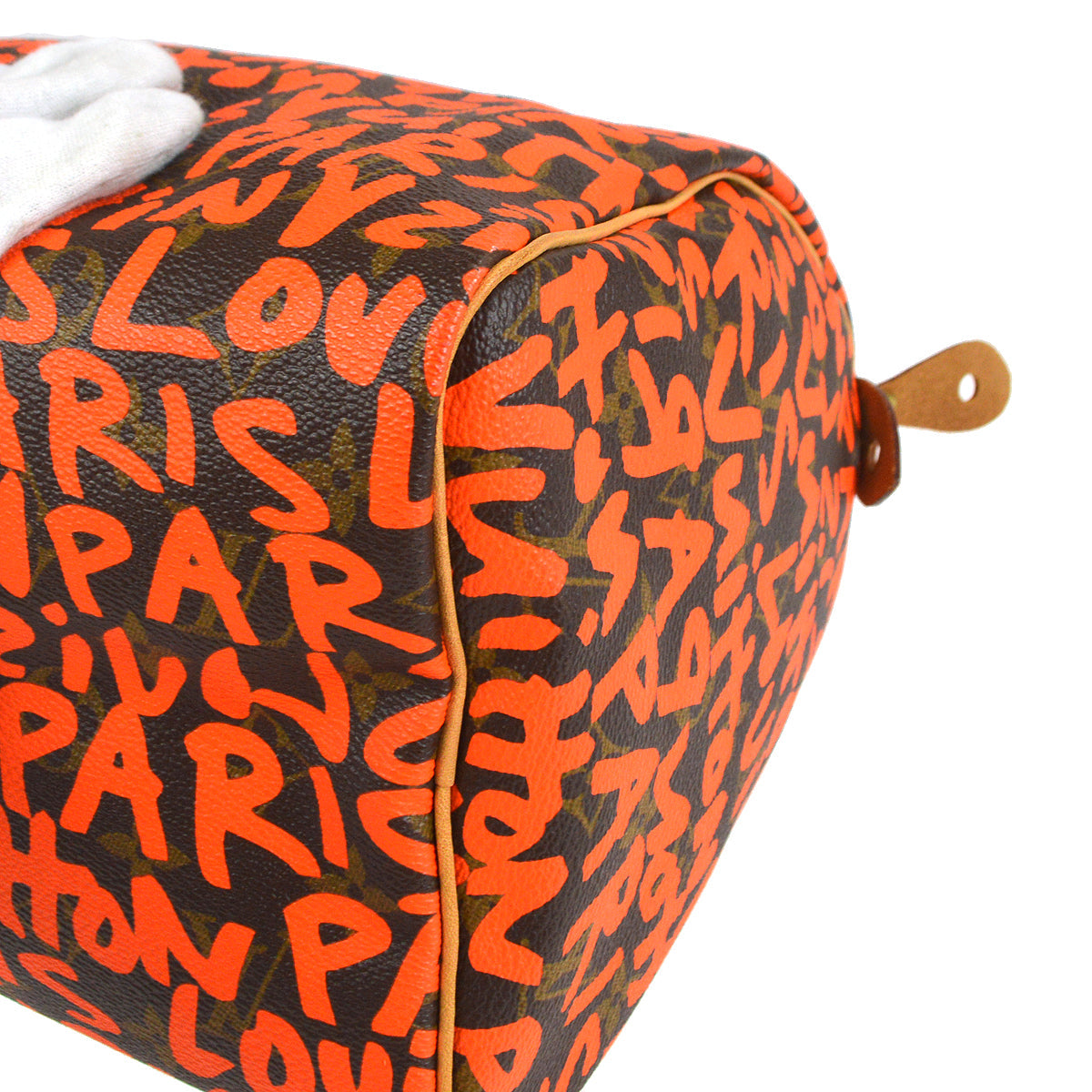 LOUIS VUITTON SPEEDY 30 ORANGE MONOGRAM GRAFFITI HANDBAG