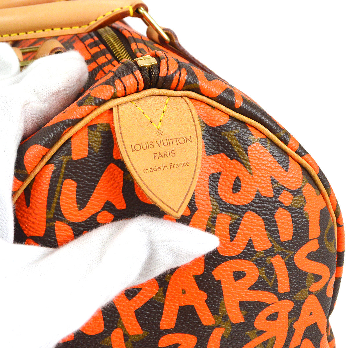LOUIS VUITTON SPEEDY 30 ORANGE MONOGRAM GRAFFITI HANDBAG