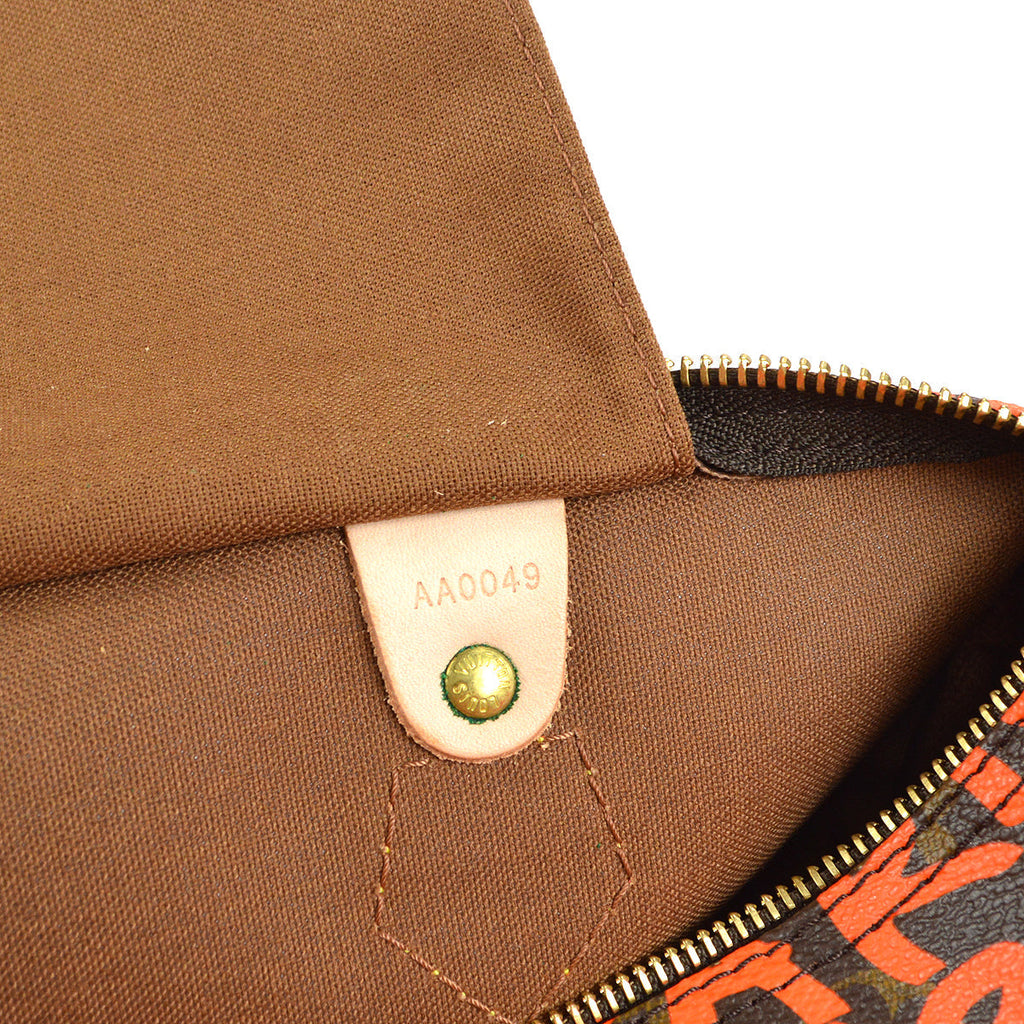LOUIS VUITTON SPEEDY 30 ORANGE MONOGRAM GRAFFITI HANDBAG