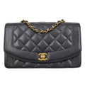 CHANEL 1994-1996 Black Caviar Diana Medium