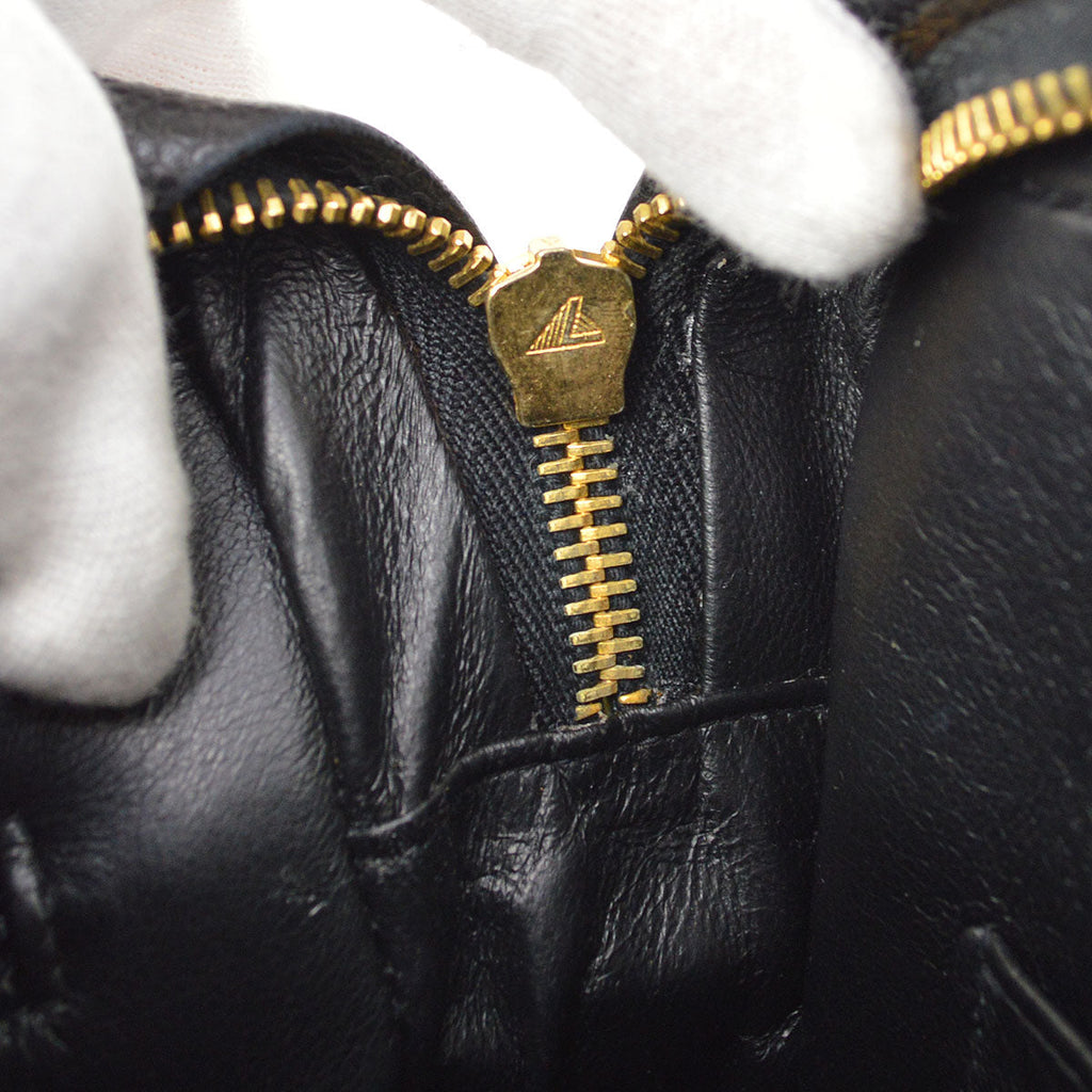 CHANEL 1994-1996 Black Caviar Vertical Pocket Camera Bag Jumbo