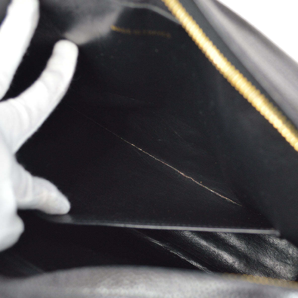 CHANEL 1994-1996 Black Caviar Vertical Pocket Camera Bag Jumbo