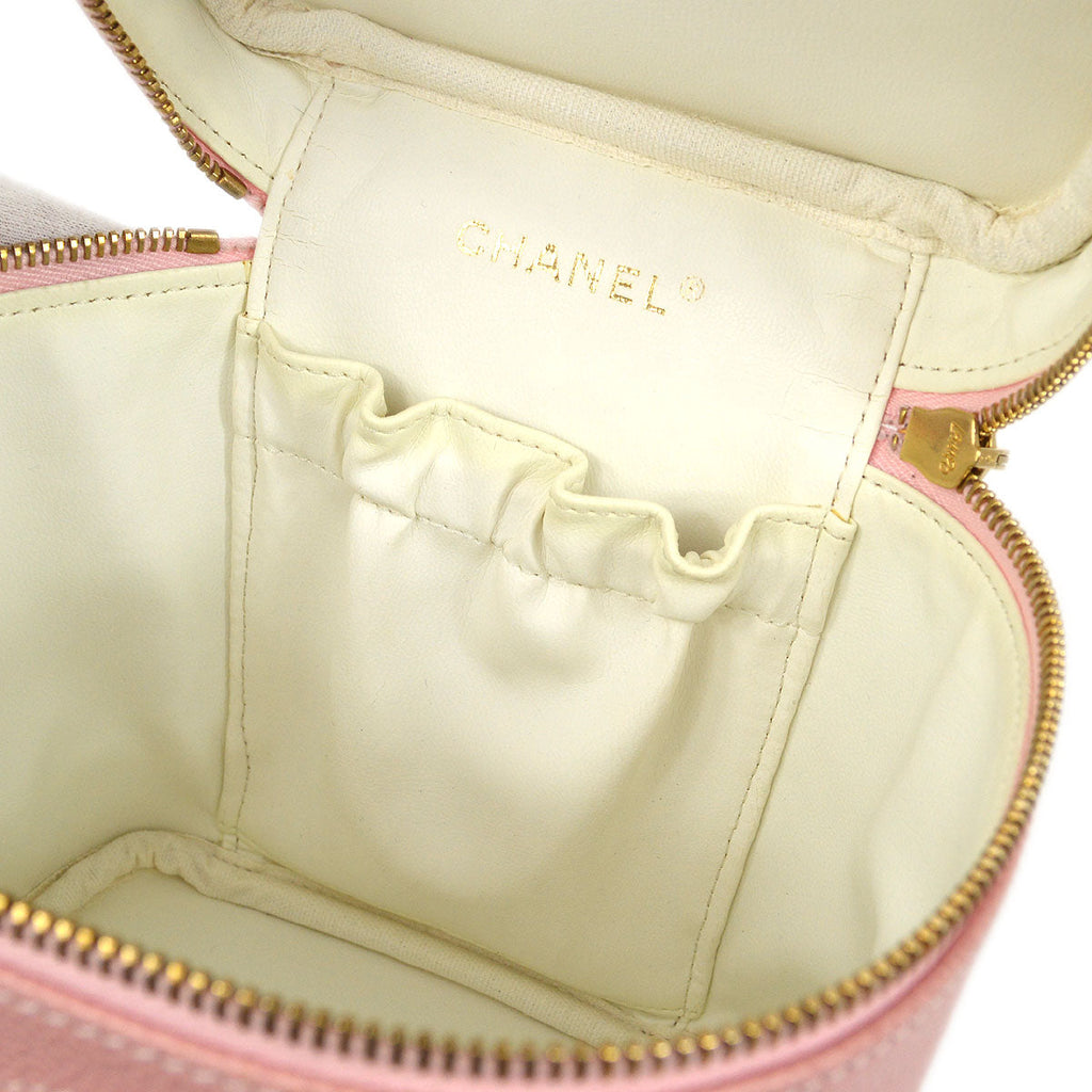 CHANEL 2001-2003 Pink Caviar Timeless Vanity Handbag