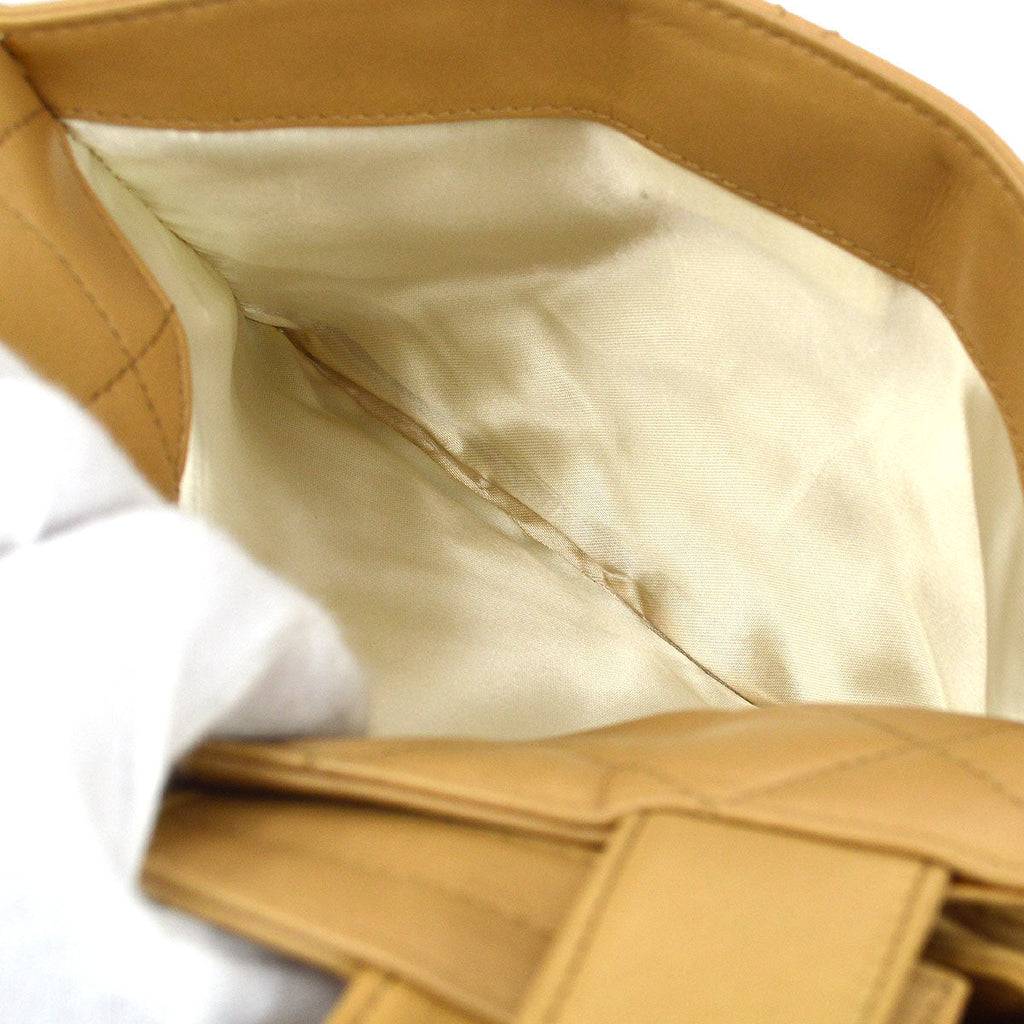 CHANEL 1997 Beige Lambskin Quilted Handbag