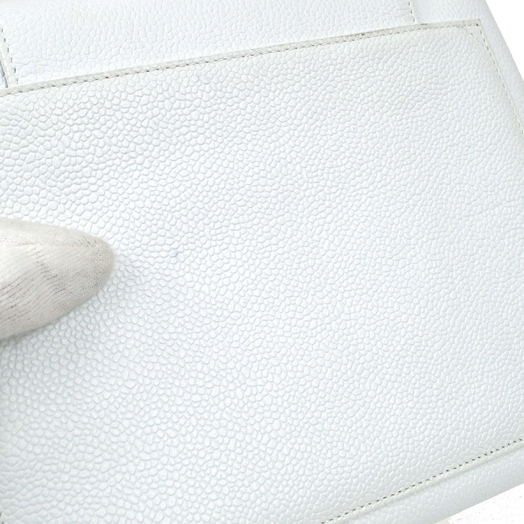 CHANEL 1997-1999 Handbag White Caviar