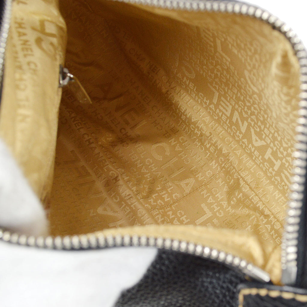CHANEL 2001-2003 Black Caviar Hobo Bag