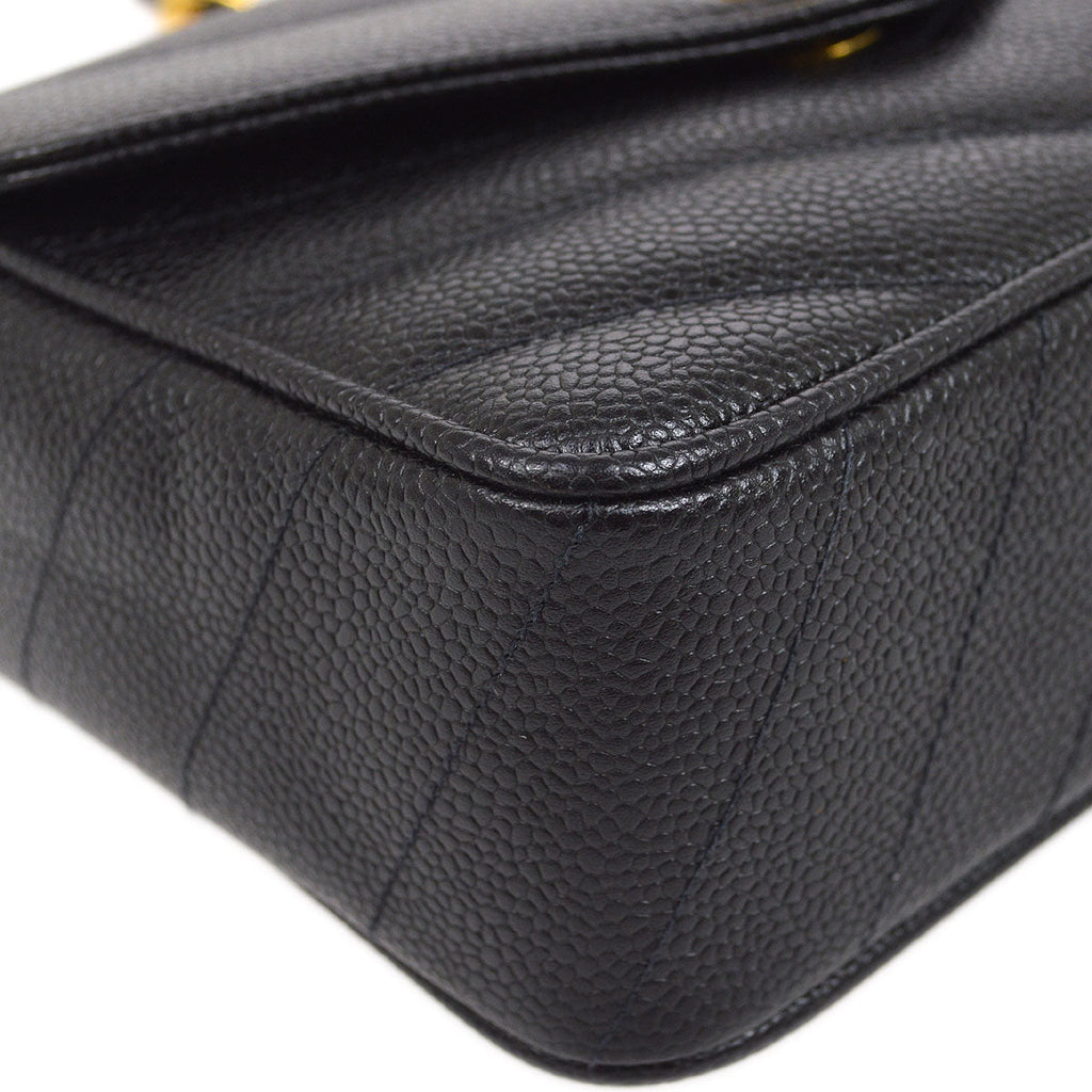 CHANEL 1994-1996 Chevron Letter Flap Bag