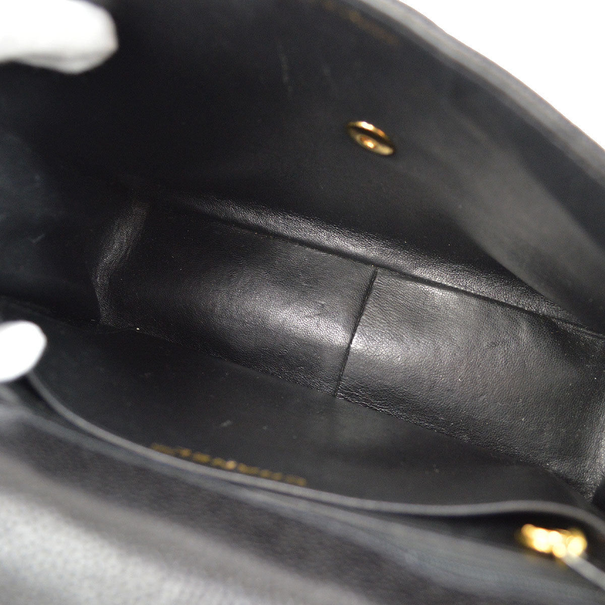 CHANEL 1994-1996 Big CC Straight Flap Bag Medium Black Caviar
