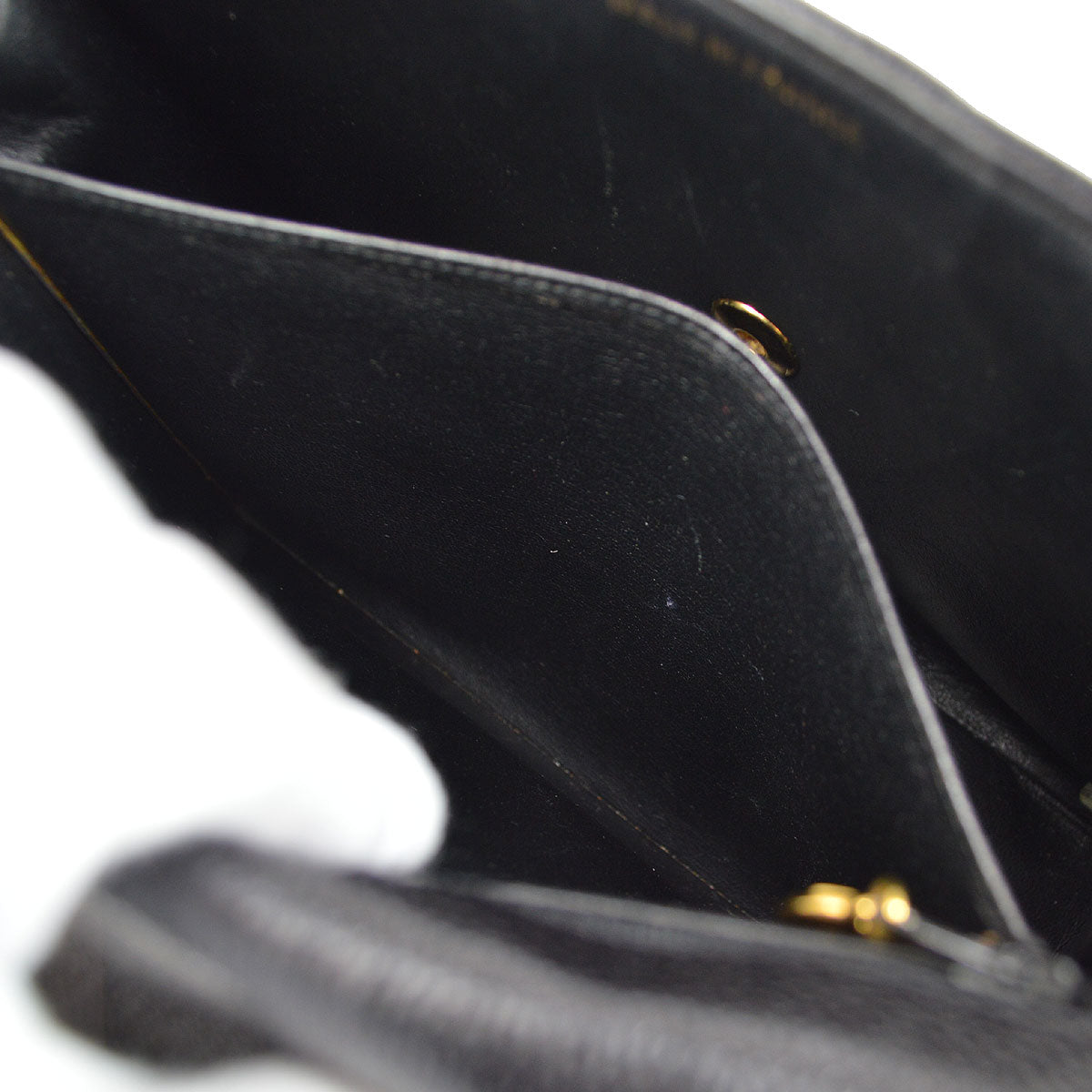 CHANEL 1994-1996 Big CC Straight Flap Bag Medium Black Caviar