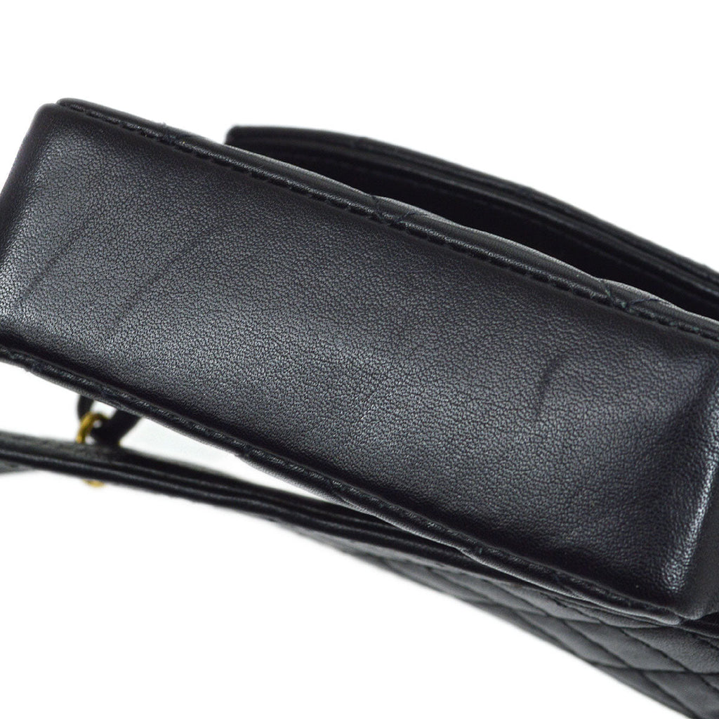 CHANEL 1994 Belt Bum Bag Black Lambskin #75