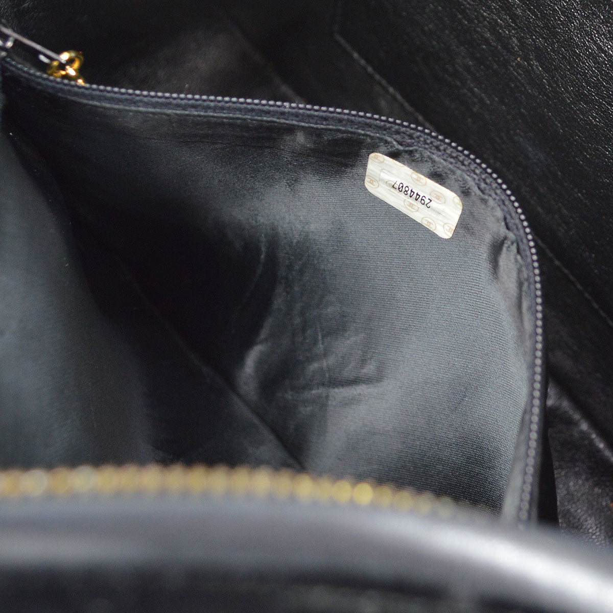 CHANEL 1991-1994 Black Velvet Diamond Camera Bag Small
